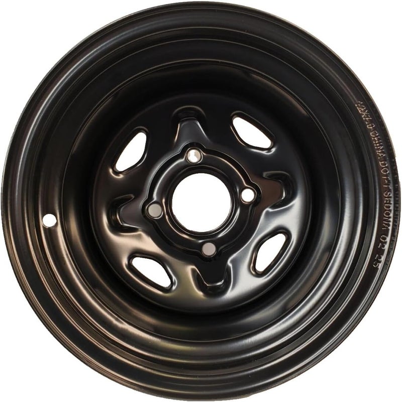 Sedona Steel 12X7 4/110 2+5 BLK Rear - Image 1